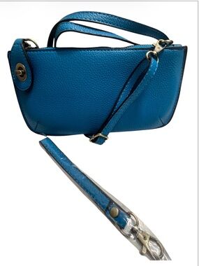 Joy Susan Blue Vegan Leather Crossbody/Wristlet Bag